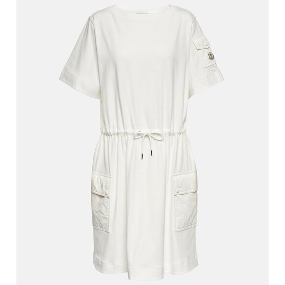 MONCLER white Cotton T-Shirt Dress size XXL - Picture 2 of 12